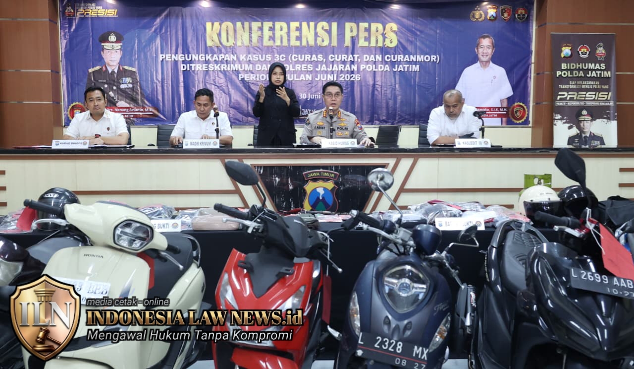 Polda Jatim Ungkap 195 Kasus 3C Selama Juni 2026, Amankan 222 Tersangka untuk Jaga Keamanan Masyarakat